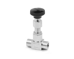 [MHSS-FNS2] Metering Valve, Body: 316SS, MWP: 5,000psig, Packing: PTFE, Conn.: 1/8in. x 1/8in. (F)NPT, Orifice:1.6mm, Cv:0.04, Round Phenolic Handle, With Shutoff Service
