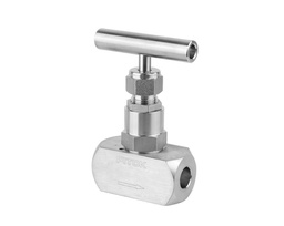 [NBSS-MTS28-0-G] 316 SS, NB Series Needle Valve, Screwed Bonnet, 28 mm Tube Socket Weld, Graphite Packing, 6000psig(414bar), -65°F to 1200°F(-54°C to 649°C), 0.59&quot; Orifice