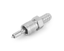 [SS-QC8-HC8-S] Quick-connect Stem, 316SS,Stem, QC8 Series,  Connection: 1/2 Hose Connector,(SESO) Stem without valve, remains open when uncoupled