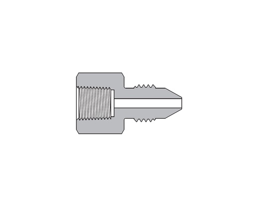 [SS-FMA-FNS4-HM4] 316 SS, FITOK AMH Series Adapter Fitting, Female to Male, 1/4" Female NPT × 1/4" Male 60 Series High Pressure Coned and Threaded Connection