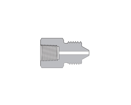 [SS-FMA-FNS6-MM6] 316 SS, FITOK AMH Series Adapter Fitting, Female to Male, 3/8" Female NPT × 3/8" Male 20M Series Medium Pressure Coned and Threaded Connection