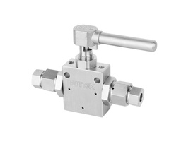 [20BSS-MF6-6-1] 316 SS, 20B Series Ball Valve, 3/8&quot; 20M Series Medium Pressure Coned and Threaded Connection, Fluorocarbon FKM O-ring, 20,000psig(1379bar), 0°F to 400°F(-17.8°C to 204°C), 1.23 Cv, Straight