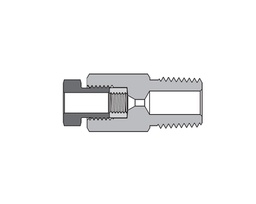 [SS-FMA-MF4-NS8] 316 SS, FITOK AMH Series Adapter Fitting, Female to Male, 1/4&quot; Female 20M Series Medium Pressure Coned and Threaded Connection × 1/2 Male NPT