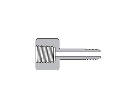 [SS-FMA-FNS8-MCT9] 316 SS, FITOK AMH Series Adapter Fitting, Female to Male, 1/2" Female NPT × 9/16" T20M Series Medium Pressure Coned and Threaded Nipple